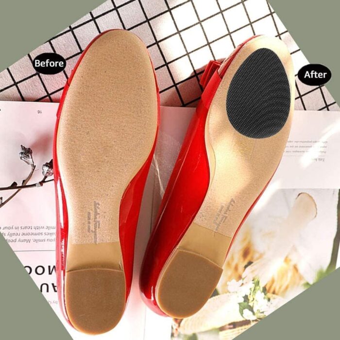 Non-Slip Shoe Pads, Rubber Shoe Sole Protector Pads, Self-Adhesive Shoe Grips Pads Stickers Non Skid for Ladies Shoes, High Heels, Boots (10 Pcs Set) - Image 4