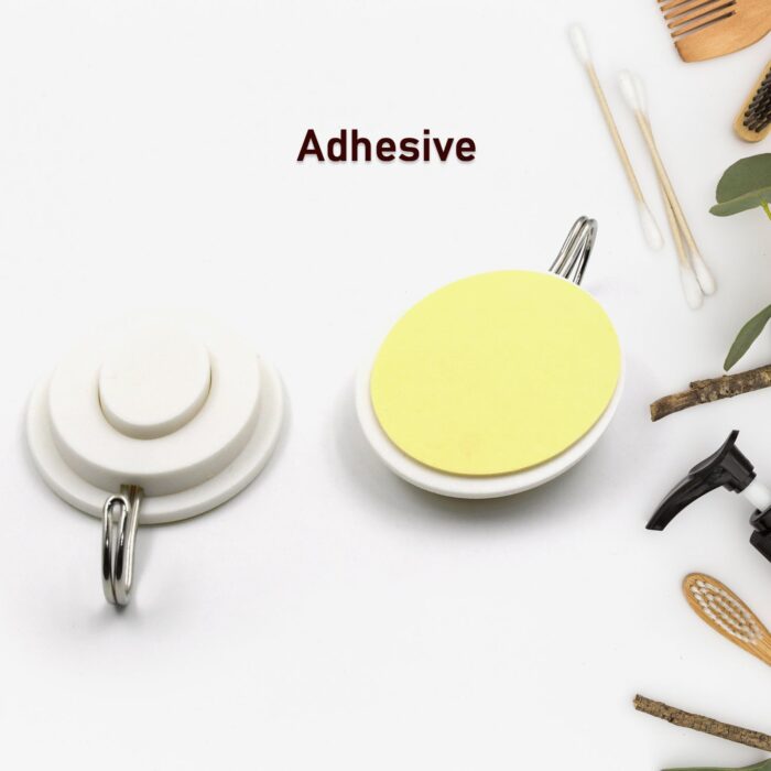 Multipurpose Strong Hook Self-Adhesive hooks for wall Heavy Duty Hook, Sticky Hook Household For Home, Decorative Hooks, Bathroom & All Type Wall Use Hook, Suitable for Bathroom, Kitchen, Office (2 Pc Set) - Image 4