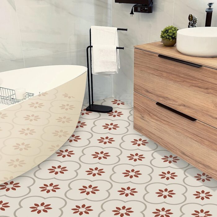 Peel and Stick Floor Tiles Kitchen / Bathroom Backsplash Sticker Detachable Waterproof DIY Tile Stickers for Wall Decoration Tiles Home Decoration (8x8 Inch / 1 pc Tiles) - Image 4