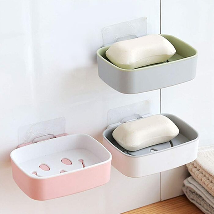 Soap Dish with Drain Soap Holder, Soap Saver Easy Cleaning, Soap Tray for Shower Bathroom Kitchen (1 Pc) - Image 5