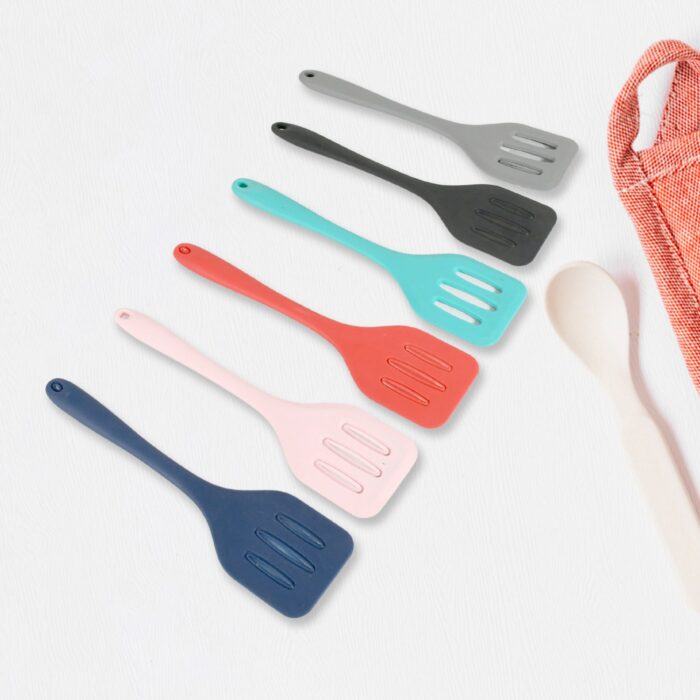 Multipurpose Silicone Spoon, Silicone Basting Spoon Non-Stick Kitchen Utensils Household Gadgets Heat-Resistant Non Stick Spoons Kitchen Cookware Items For Cooking and Baking (6 Pcs Set) - Image 5