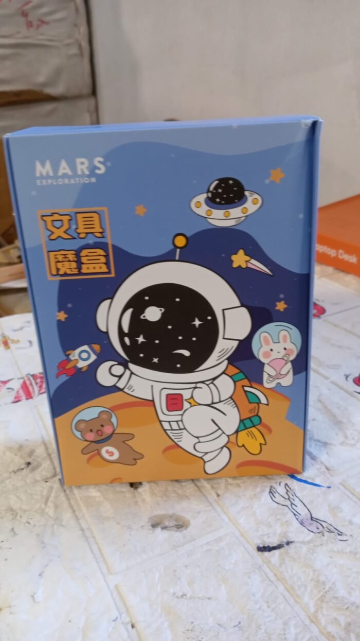 Cartoon Stationery Box  Cartoon Design School Box Book , diary , Pen , Eraser, Sharpner , Sticker & Pen Refill Student Gift School box  (1 box) - Image 10