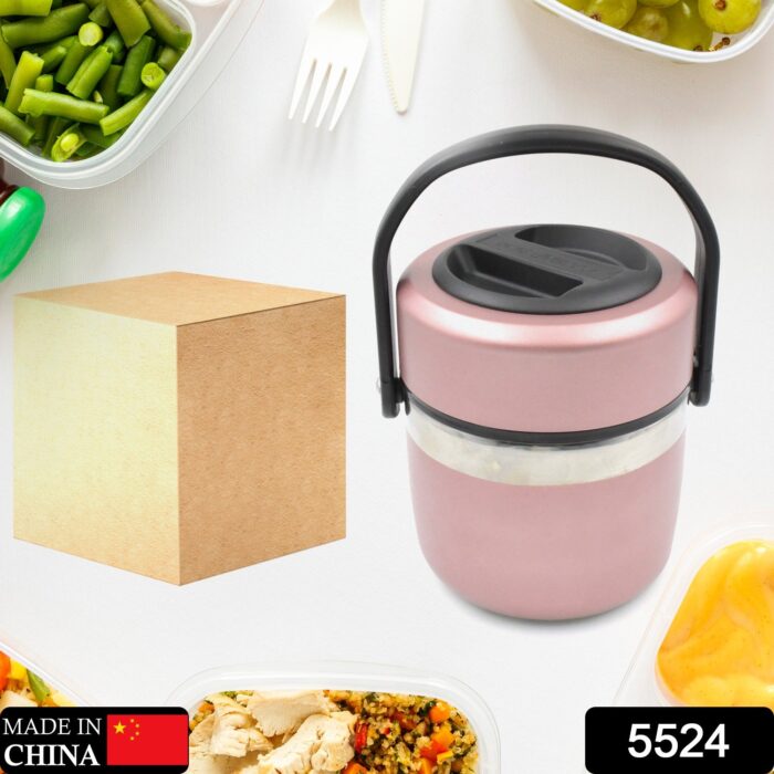 Leak-Proof Thermos Flask: Keeps Food Hot & Fresh (Stainless Steel, Multi-Color) - Image 2