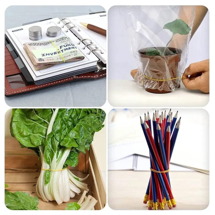 Strong & Reusable Rubber Bands: Multicolor for Office, Home & School (1.5 Inch 100 GM) - Image 5