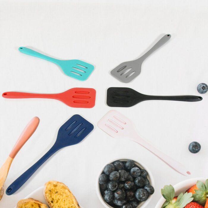 Multipurpose Silicone Spoon, Silicone Basting Spoon Non-Stick Kitchen Utensils Household Gadgets Heat-Resistant Non Stick Spoons Kitchen Cookware Items For Cooking and Baking (6 Pcs Set) - Image 6