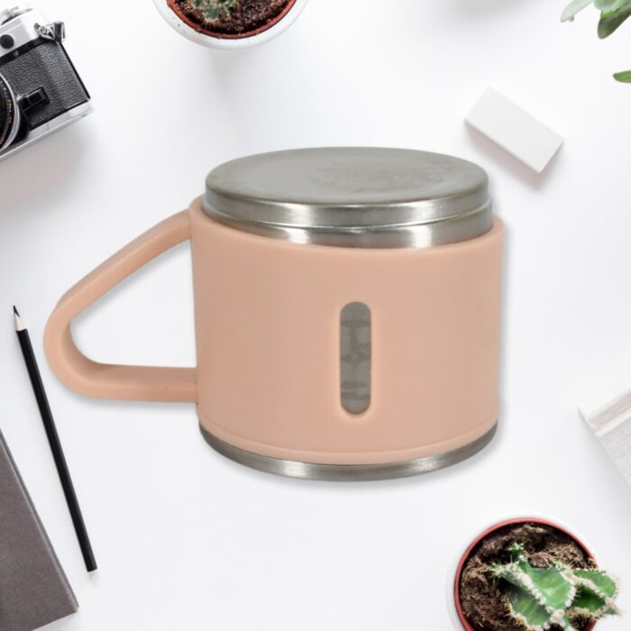 Stainless Steel Vacuum Coffee / Tea Cup, Tea Mug Hot Insulated Double Wall Stainless Steel, Coffee, and Milk Cup with Handle Easy To Carry: Coffee Cup (1 Pc) - Image 5