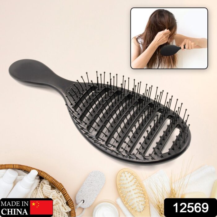 Anti-static Scalp Massage Hair Brush Comb for Curly Straight Hair,  Womens Hair Brush Wet, Detangling Brush for Curly Hair Detangler, Wet Hair Brush Detangler, Girls Hair Brush (1 Pc ) - Image 2