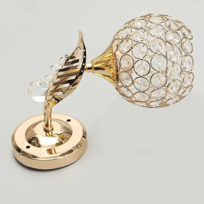 Modern Style Crystal Wall Light Living Room Corridor Balcony Lamp Wall Sconce Crystal Light Compatible with Home Ligting, Wall Art Light Round Modern Bedside Wall Ligs Dining Room Hallway Lig Fixture with E27 Socket (Bulb NOT Included) - Image 6