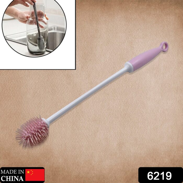 Silicone Bottle Brush Cleaner Brush for Hydro Flask/Vacuum Sports Bottle Vases/Glassware/Water Bottle Cleaner Brushes, for Washing Water Bottle - Image 2