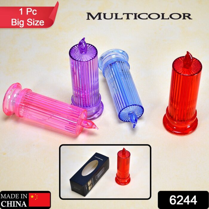 Big Simple Candles for Home Decoration, Crystal Candle Lights (Multicolor) - Image 2