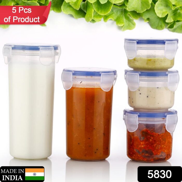 Plastic Liquid Round Airtight Food Storage Container with Leak Proof Locking Lid - Image 3