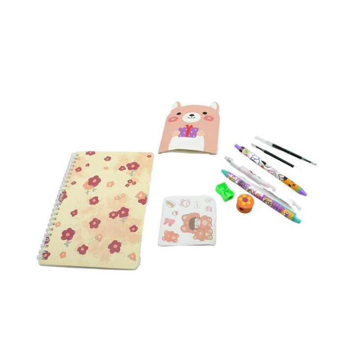 Cartoon Stationery Box  Cartoon Design School Box Book , diary , Pen , Eraser, Sharpner , Sticker & Pen Refill Student Gift School box  (1 box) - Image 6
