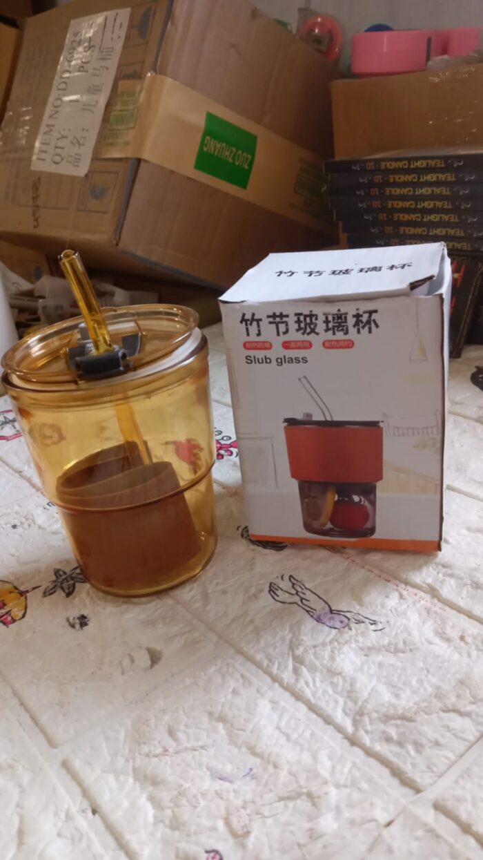 Glass Coffee Mug with Straw & Lid: Perfect for Home & Travel - Image 6