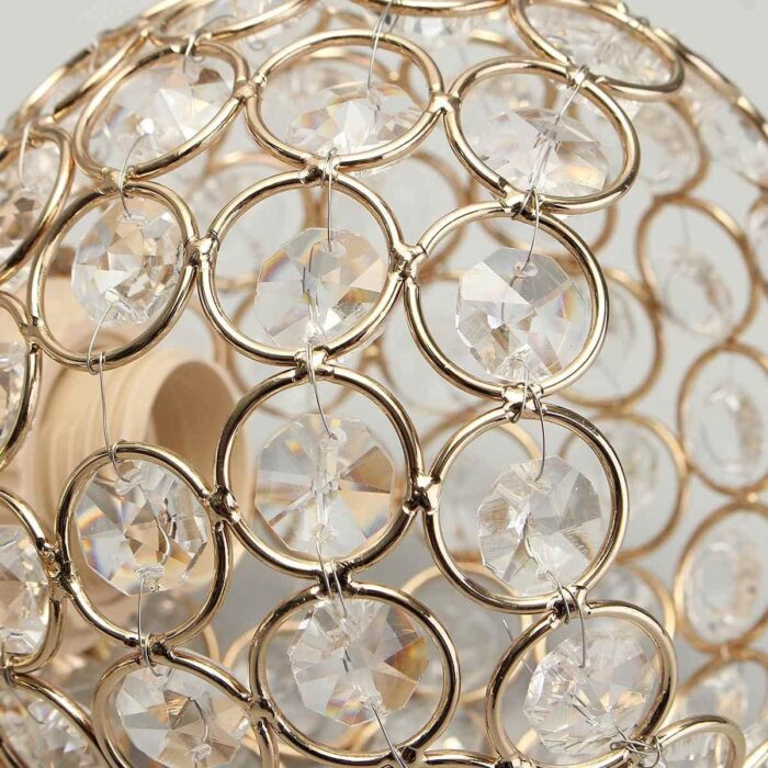 Modern Style Crystal Wall Light Living Room Corridor Balcony Lamp Wall Sconce Crystal Light Compatible with Home Ligting, Wall Art Light Round Modern Bedside Wall Ligs Dining Room Hallway Lig Fixture with E27 Socket (Bulb NOT Included) - Image 9