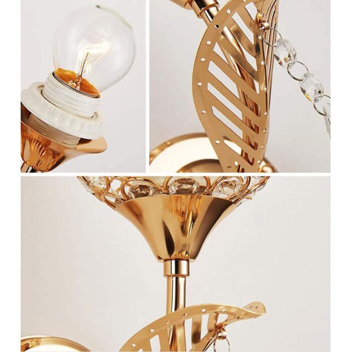 Modern Style Crystal Wall Light Living Room Corridor Balcony Lamp Wall Sconce Crystal Light Compatible with Home Ligting, Wall Art Light Round Modern Bedside Wall Ligs Dining Room Hallway Lig Fixture with E27 Socket (Bulb NOT Included) - Image 10