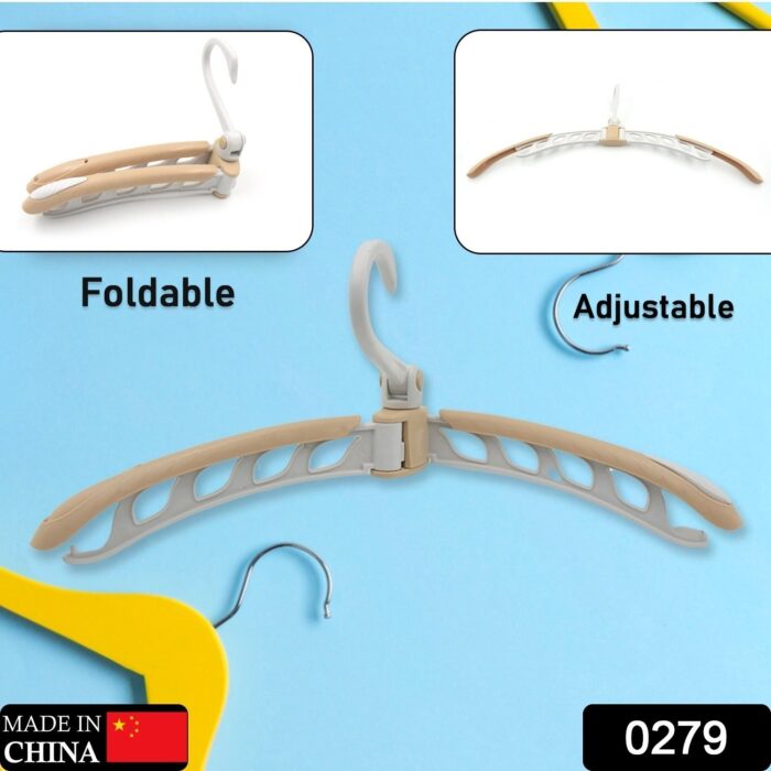 Portable Folding Clothes Hanger (1 Pc): 360° Rotation, Travel, Adjustable - Image 2