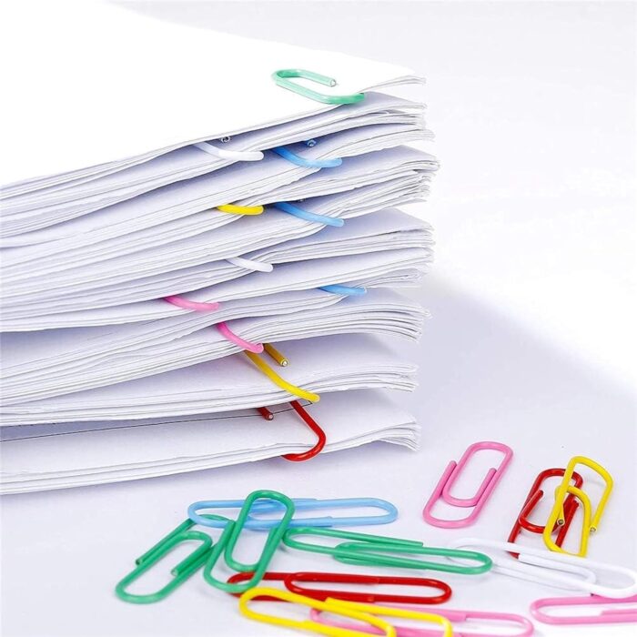 MultiPurpose Assorted Color Coated Paper Clips, Assorted Sizes, Durable & Rustproof, Colored Paper Clips for Paperwork, DIY Work, classify Documents, Bookmark, Snacks Bag Clips, Suitable for Home, School, Office (Approx 28 Pcs) - Image 3