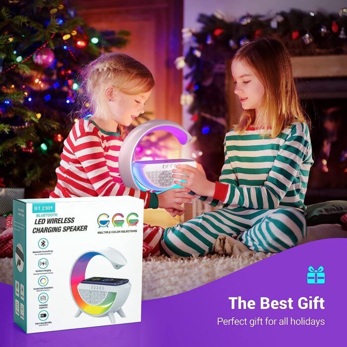 3-in-1 Multi-Function LED Night Lamp with Bluetooth Speaker, Wireless Charging, for Bedroom for Music, Party and Mood Lighting - Perfect Gift for All Occasions  blootuth speaker (Media Player) - Image 4