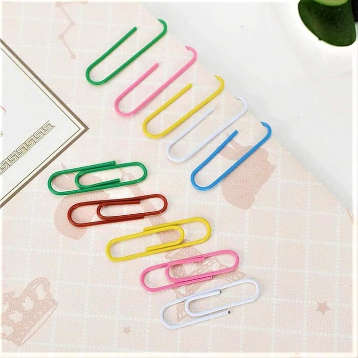 MultiPurpose Assorted Color Coated Paper Clips, Assorted Sizes, Durable & Rustproof, Colored Paper Clips for Paperwork, DIY Work, classify Documents, Bookmark, Snacks Bag Clips, Suitable for Home, School, Office (Approx 28 Pcs) - Image 10