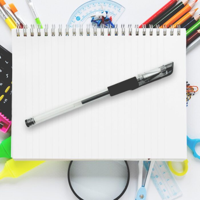 Writing Gel Pen for School Stationery Gift for Kids, Birthday Return Gift, Pen for Office, School Stationery Items for Kids (Black, Blue / 1 Pc ) - Image 3