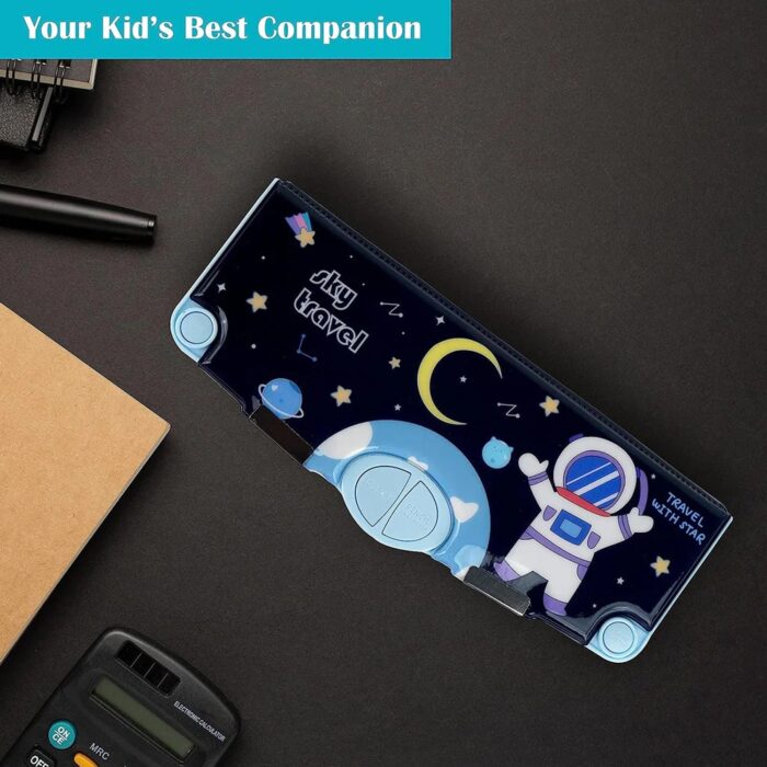 Multifunctional Pencil Box for Kids, Space Pencil Box For Boys, Kids Pencil Box for Boys & Girls, Magnetic Pencil Box for Boys, Pop up Pencil Box, Space Theme Return Gifts for Kids (Space Pencil Box) - Image 7