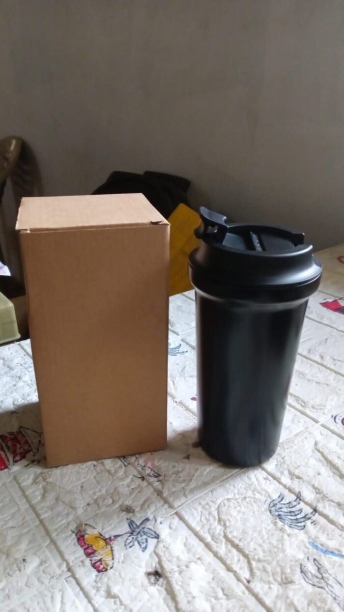Inside Stainless Steel & Outside Plastic Vacuum Insulated  Insulated Coffee Cups Double Walled Travel Mug, Car Coffee Mug with Leak Proof Lid Reusable Thermal Cup for Hot Cold Drinks Coffee, Tea (1 Pc) - Image 8