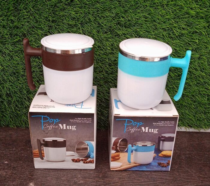 Stainless Steel Lid Cover Hot Coffee/Tea Mug Hot Insulated Double Wall Stainless Steel, Coffee and Milk Cup with Lid - Coffee Cup (1 Pc ) - Image 7