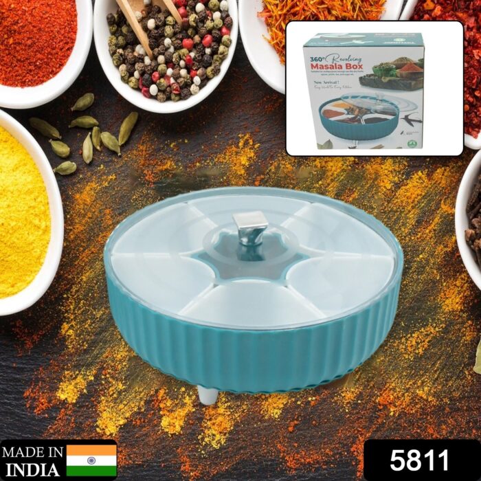 Dry Fruit & Snack Organizer: 360° Revolving Box (7 Compartments, Airtight) - Image 2
