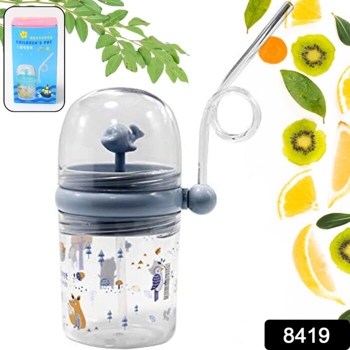 Whale Spray Sippy Cup (1 Pc): Straw, Lid, Spill-Proof, Fun Water Play - Image 2