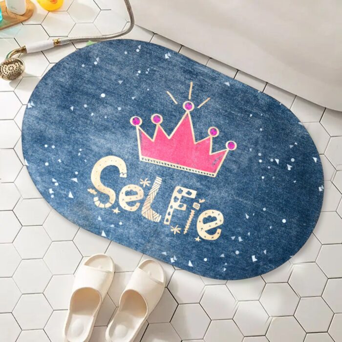 Floor Mat, Bath Mat, Door Mat Floral Pattern, Washable, Non-Slip, Stylish, Design Print Rug Mat, Stylish, Quality, Abrasion Resistant, Soundproofing, Hot Carpet, All Seasons, For Kitchen, Bedroom, Living Room (59x40 Cm) - Image 4