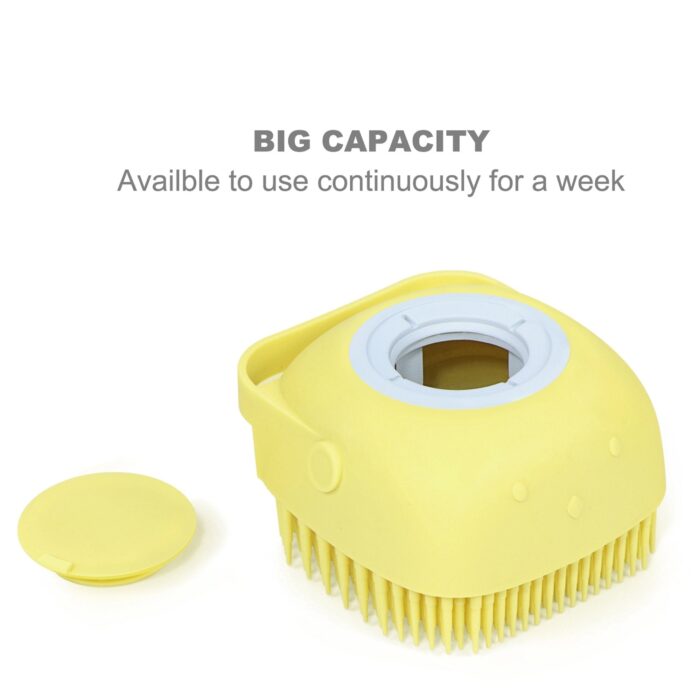 Silicone Massage Bath Body Brush Soft Bristle With Shampoo Dispenser - Image 7