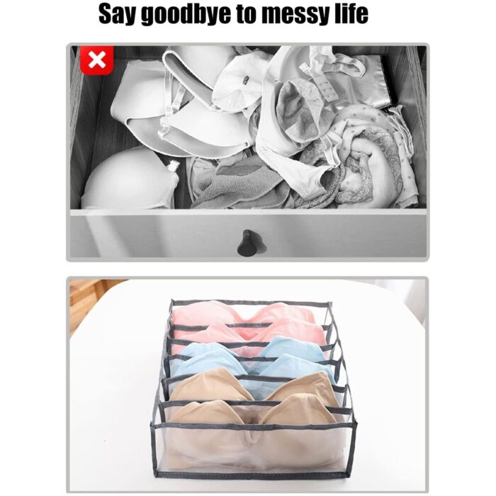 MULTIPURPOSE STORAGE POCKET RACK, FOLDABLE, COLLAPSIBLE FABRIC WARDROBE ORGANISER FOR CLOTHE ORGANISER LAUNDRY BAG - Image 5