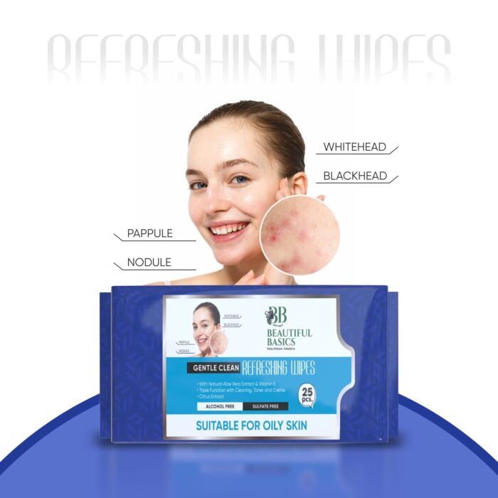 Refreshing Wet Wipes for Face | Facial Cleansing | Refreshing & Skin Hydration| Soothing for skin | pH Balance & Alcohol Free | Nourishing with Fruit extract | 25 Wipes - Image 8