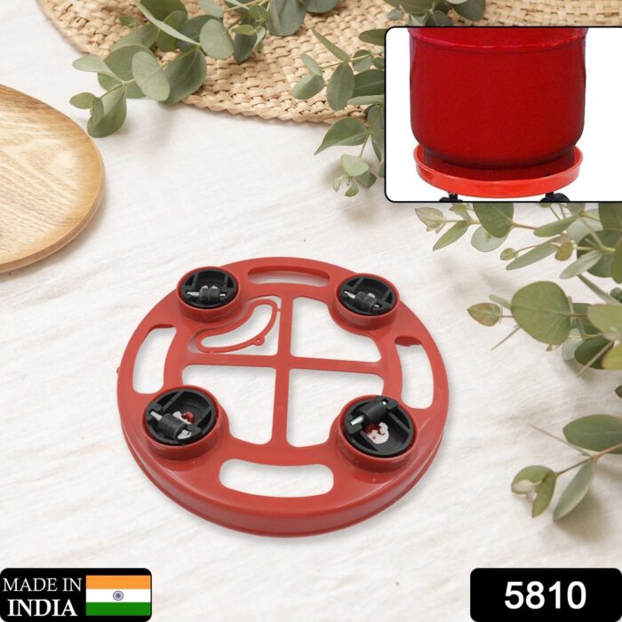 Multipurpose Use, Gas Cylinder Trolley Movable Stand with Wheels, Gas Cylinder Stand, Flower Pot Stand (1 Pc) - Image 2