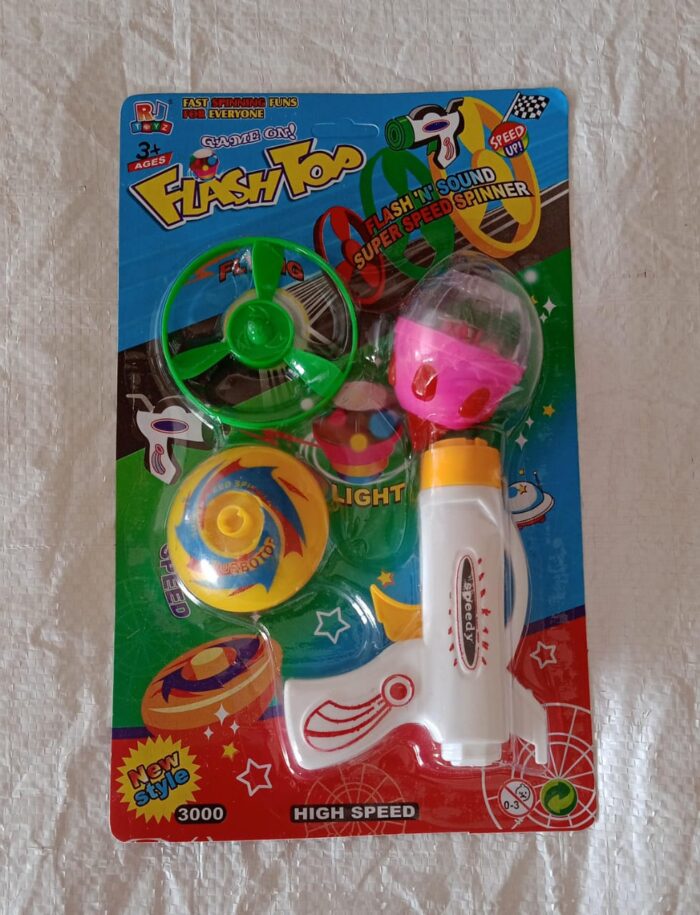 Flash & Sound Super Speed Spinner Gun Set for Kids (Battery Not Included / 1 Pc ) - Image 7