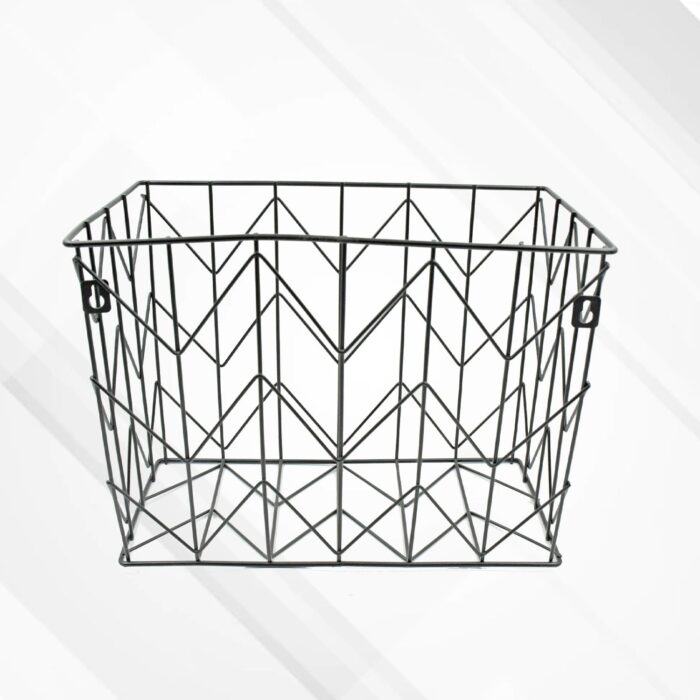 Multiourpose Metal Basket Organiser, for Office, Home or Bathroom, Organization Basket, Antique Black, Beautiful modern and stylish metal basket (1 Pc ) - Image 4