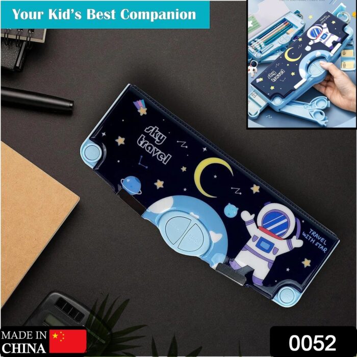 Multifunctional Pencil Box for Kids, Space Pencil Box For Boys, Kids Pencil Box for Boys & Girls, Magnetic Pencil Box for Boys, Pop up Pencil Box, Space Theme Return Gifts for Kids (Space Pencil Box) - Image 2