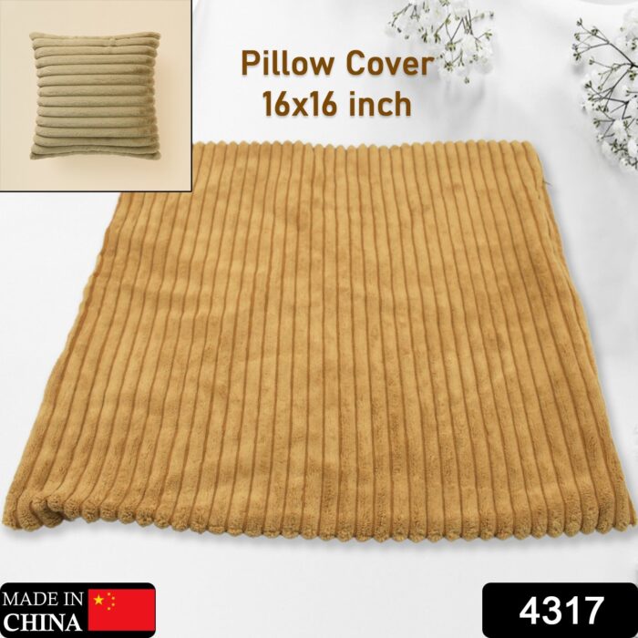Throw Pillow Covers, 16x16 inch, Pack of 1 Couch Pillows Cover, Soft Corduroy Decorative Pillow Covers, Square Pillowcase for Bed Sofa Chair Bedroom Home Farmhouse Decor (1 Pc) - Image 2