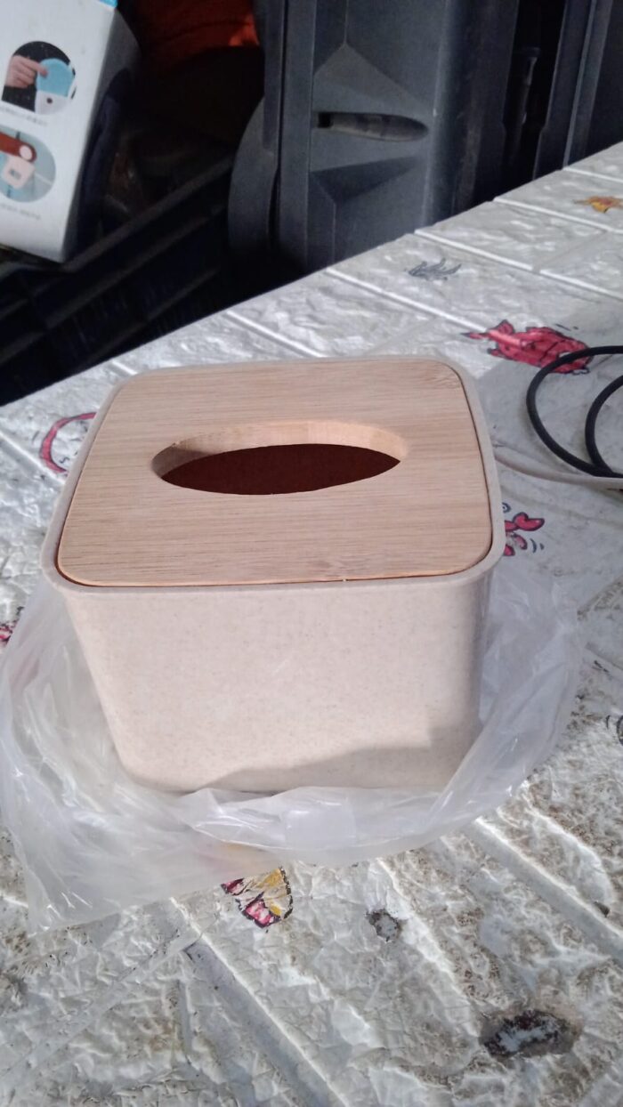 Tissue Box Desktop Stand Bamboo Tissue Cover Box Rectangular Paper Towel Holder Removable Tissue Dispenser for Bathroom Vanity Countertop Bedroom Car Holder Paper Towels Dispenser (1 Pc ) - Image 8