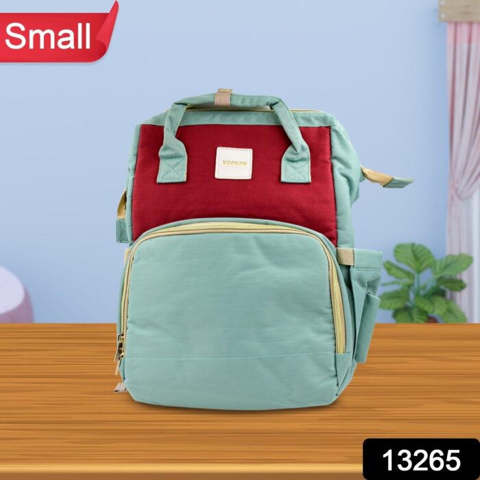 Multipurpose Mom's Backpack Diaper Bag (1 Pc / 14 Pocket / Small) - Image 2
