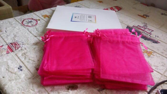 Organza Gift Bags Small Mesh Bags Drawstring Gift Bags Christmas Drawstring Organza Gift Bags, Wedding Party Festival Gift Bags (50 Pcs Set) - Image 8