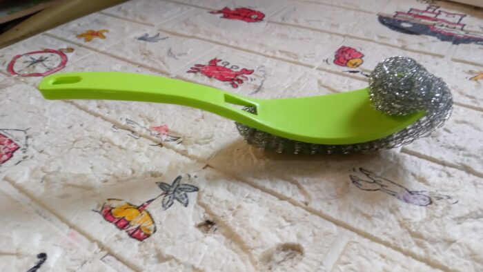Wire Kitchen Washing Brush, Plastic Small Brush, Cleaning Brush, Bend Handle Pot Washing Brush (2 Pc) - Image 7