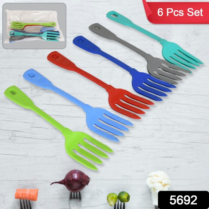 Multipurpose Silicone Spoon, Silicone Basting Spoon Non-Stick Kitchen Utensils Household Gadgets Heat-Resistant Non Stick Spoons Kitchen Cookware Items For Cooking and Baking (6 Pcs Set) - Image 2