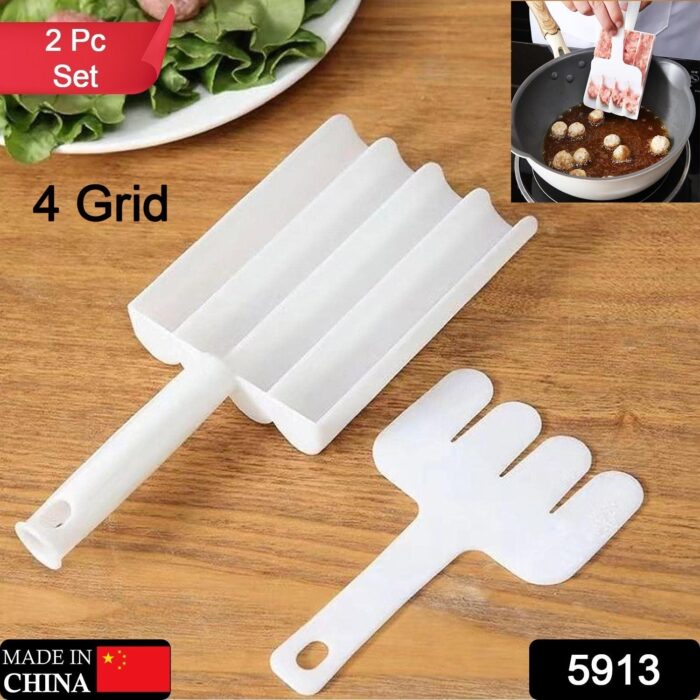 Small Multifunction Fritters Maker - Creative Fritters Scoop Multi-Function Ball Maker | Portable Maker for Making Cake Balls, Ice Cream Spoon, Doughnut, Hand Cutting Scoop(2pc Set) - Image 2