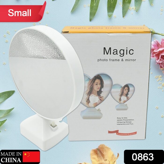 Plastic 2 in 1 Mirror Come Photo Frame with Led Light - Image 2