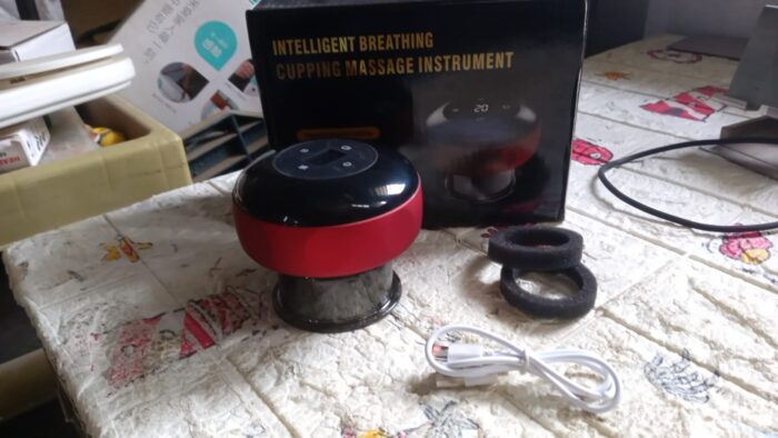 Electric Intelligent Breathing Cupping Massage Instrument The Smart Cupping Therapy Set's Massager for Muscle and Joint Pain Cellulite Massage Back Pain Relief for Back Shoulder Leg (1 Pc) - Image 10