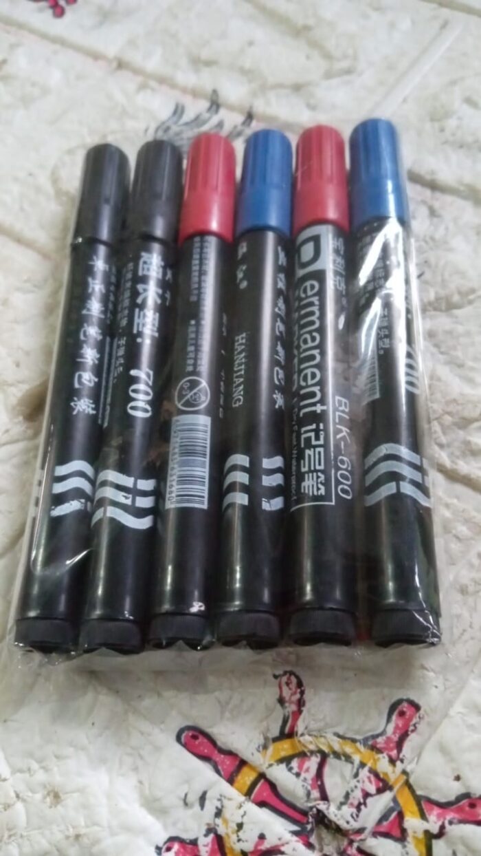 Permanent Marker Leak Proof Marker Craftworks, School Projects and Other | Suitable for Office and Home Use (Pack Of 6 Pc Multi-Color) - Image 8