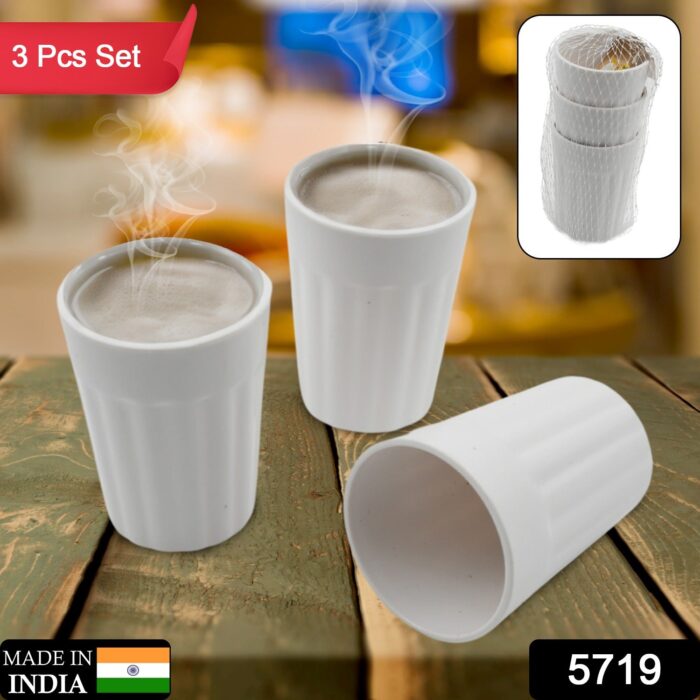 Small Plastic Coffee / Tea Cups Reusable Plastic Cup Mug Lightweight Microwavable Dishwasher Safe Unbreakable Camping Coffee Mugs for Tea Milk Water Juice Tea (3 Pcs Set) - Image 2