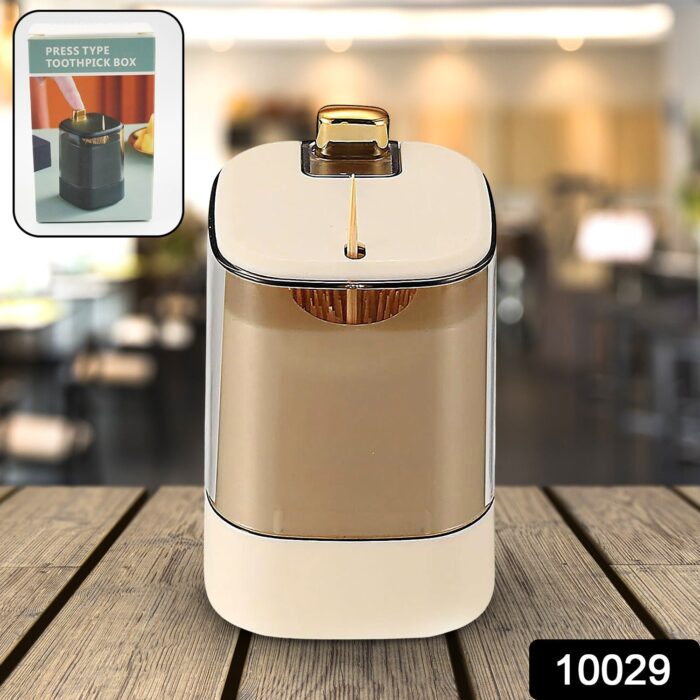 Toothpick Holder Dispensers, Automatic Toothpicks Container, Toothpicks Storage Dispensers Box, for Home Living room Kitchen Restaurant (1 Pc) - Image 2