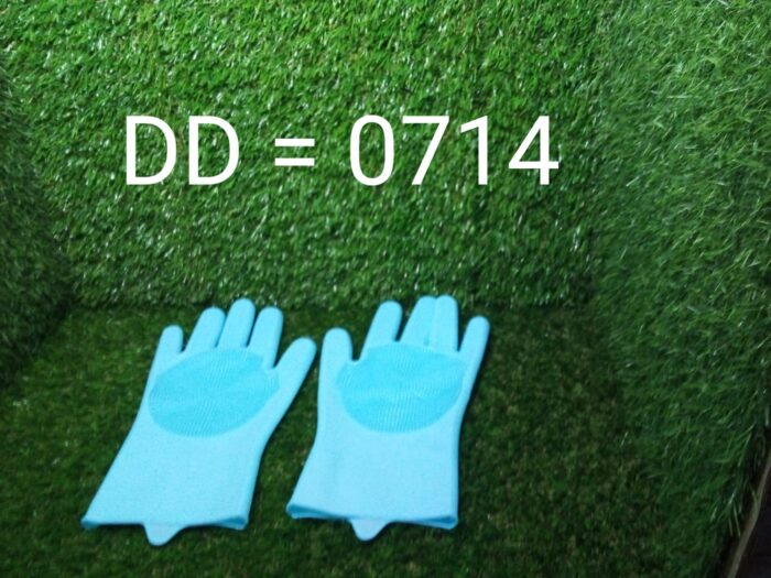Reusable Silicone Cleaning Brush Scrubber Gloves (Multicolor) - Image 6